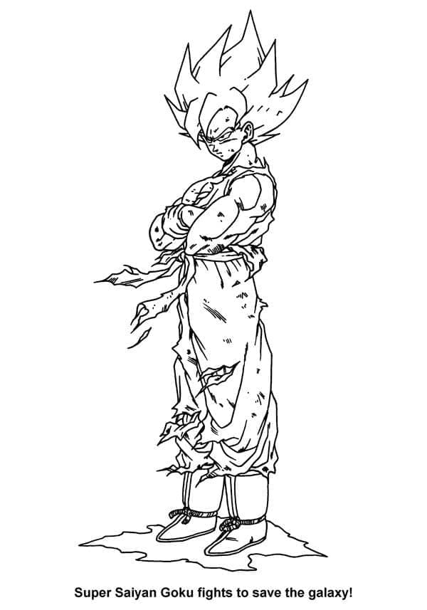 Super Saiyan 2 Goku coloring page