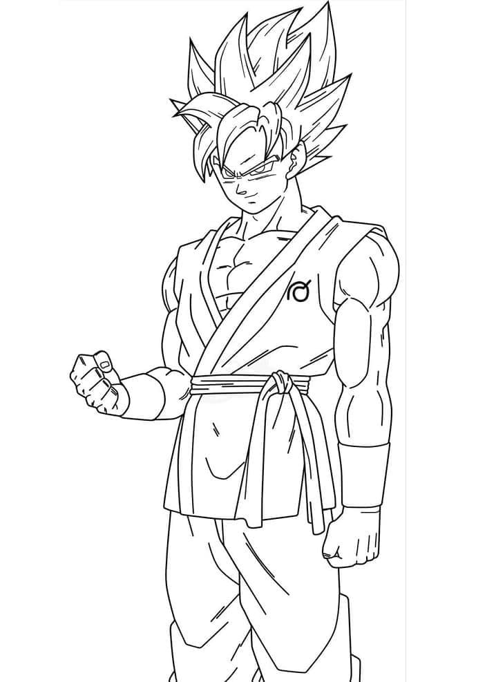 Super Saiyan Goku de Dragon Ball Z coloring page