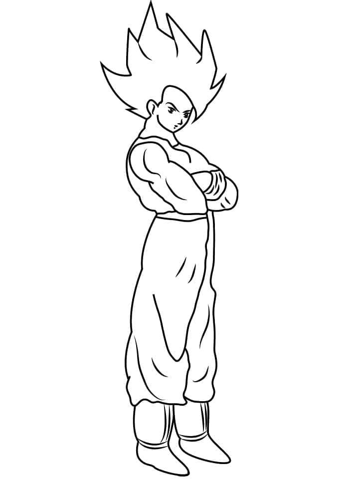 Super Saiyan Son Goku coloring page