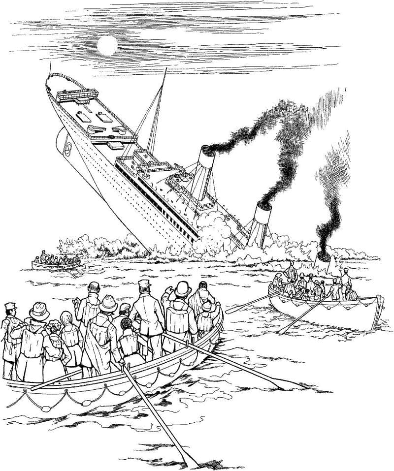 Titanic 1 coloring page