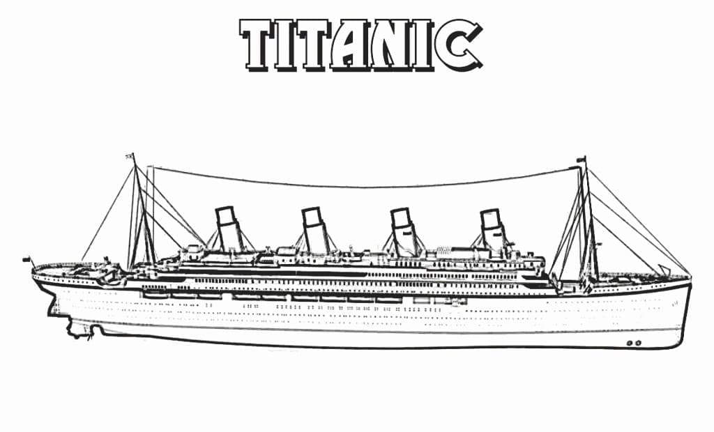 Titanic 3 coloring page