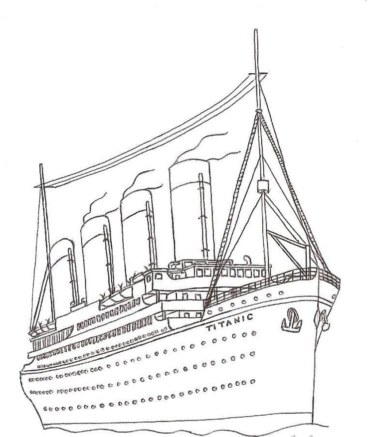 Titanic 5 coloring page