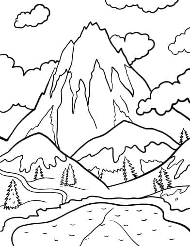 Très Haute Montagne coloring page