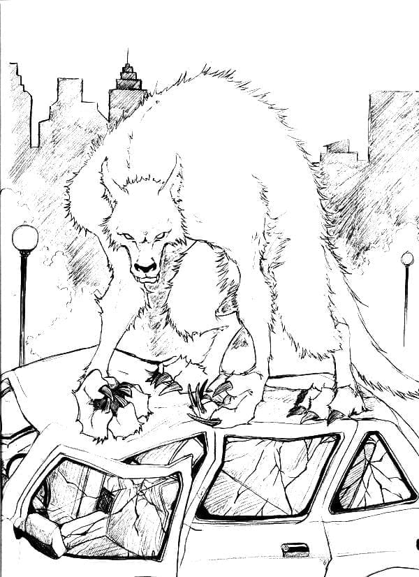 Un Loup-garou coloring page