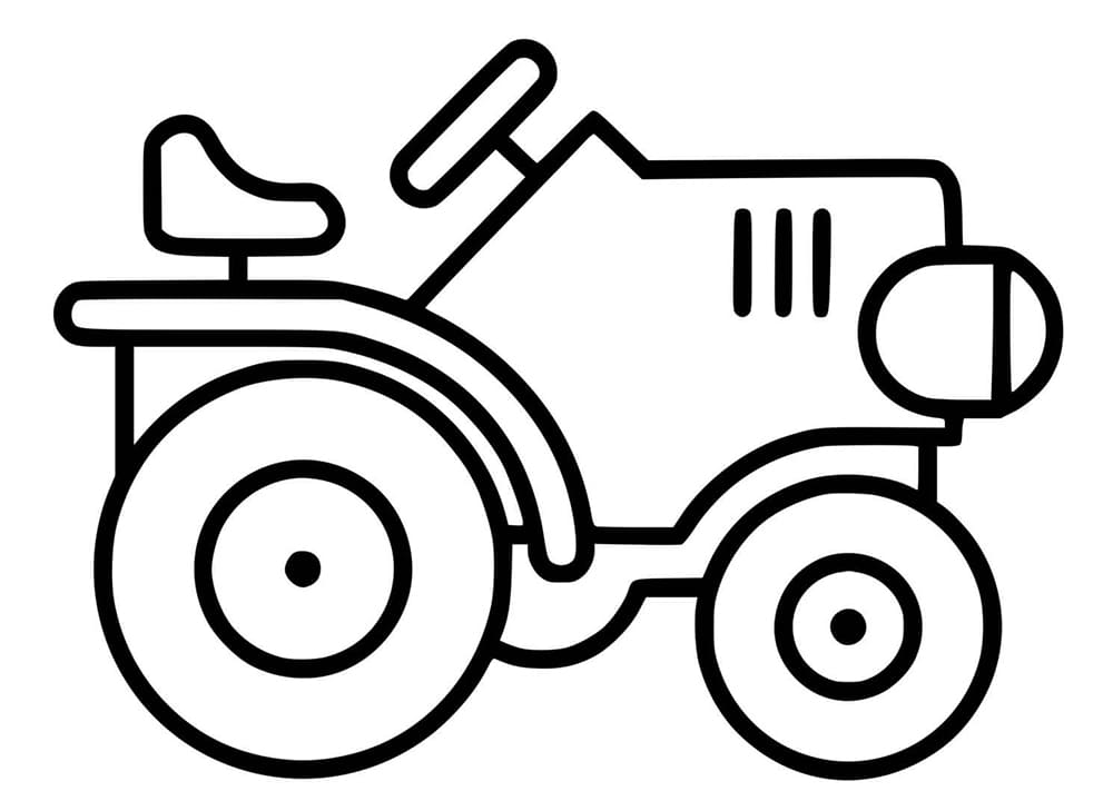 Un Tracteur Facile coloring page