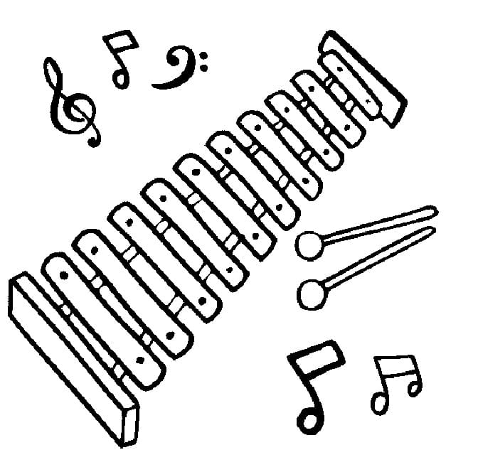 Un Xylophone coloring page