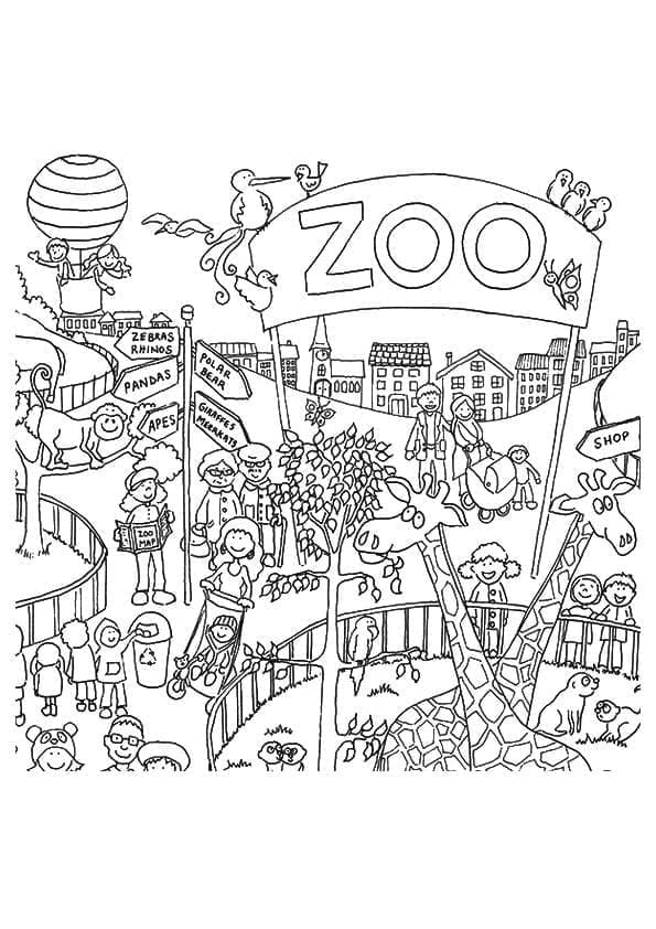 Un Zoo Mignon coloring page