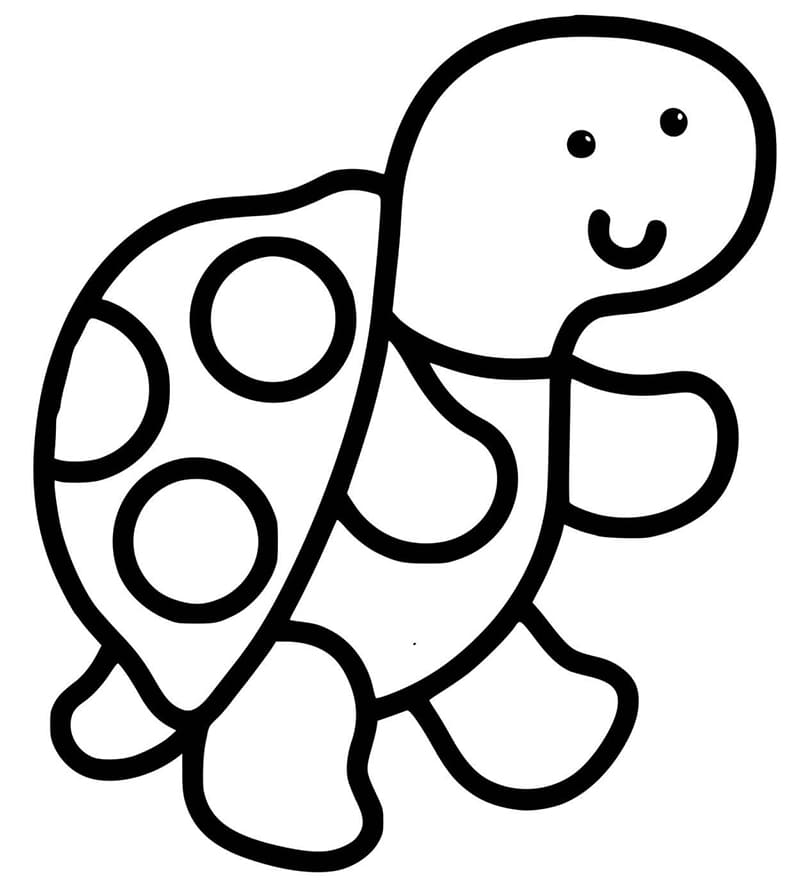Une Tortue Facile coloring page