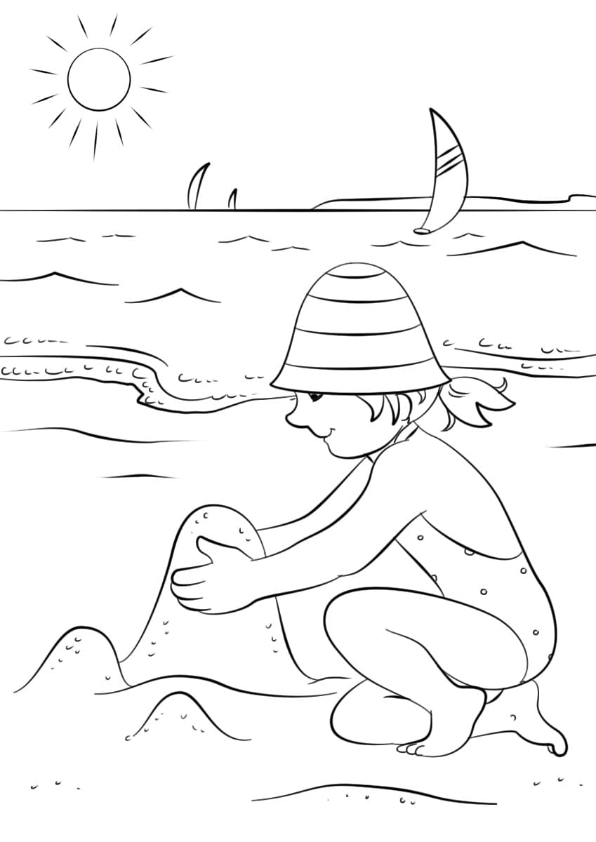 Vacances Maternelle 3 coloring page