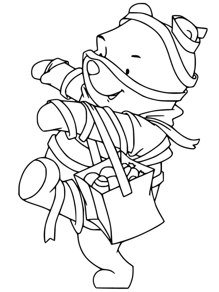 Winnie l’ourson Halloween Disney coloring page