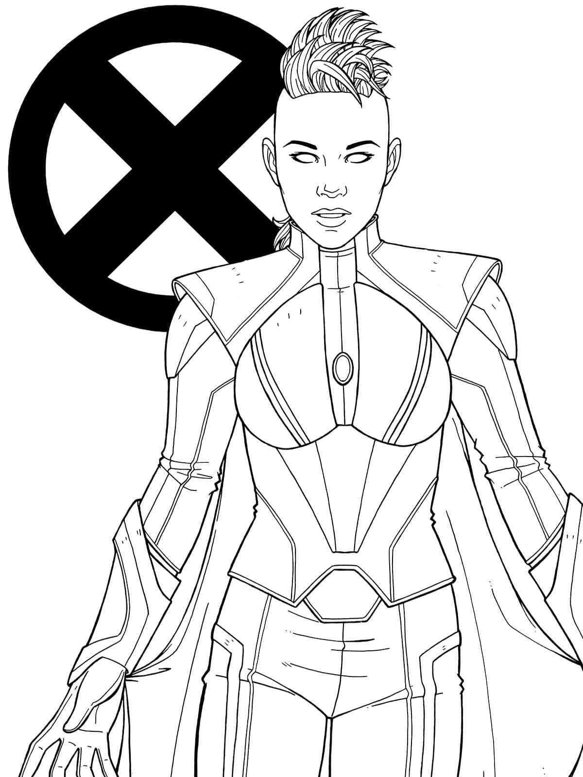 X-Men Tornade coloring page