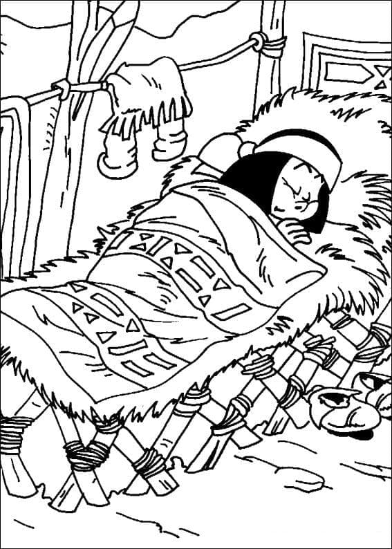 Yakari Endormi coloring page