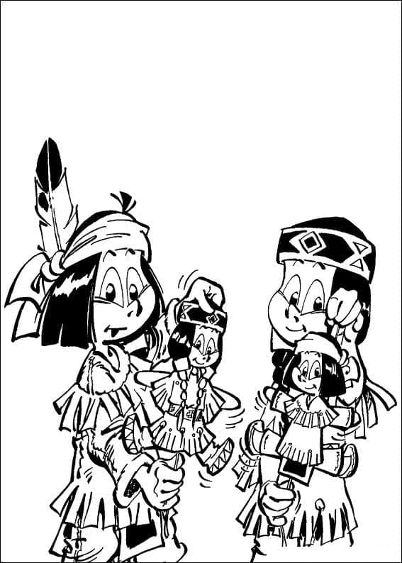 Yakari et Arc-en-Ciel coloring page