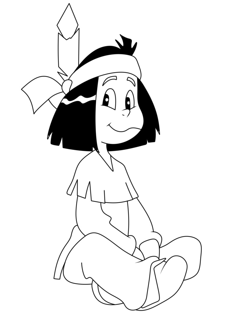 Yakari Souriant coloring page