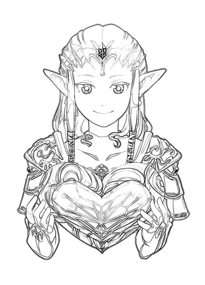 Zelda Heureuse coloring page