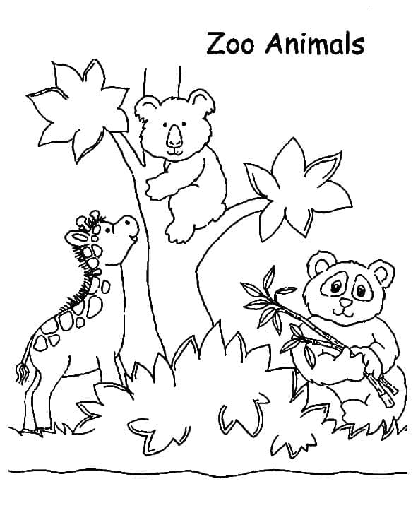 Coloriage Zoo Gratuit Pour les Enfants