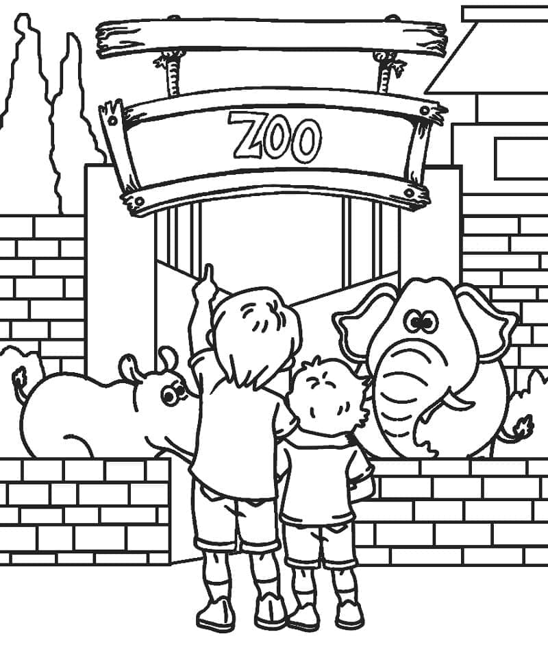Zoo Très Mignon coloring page