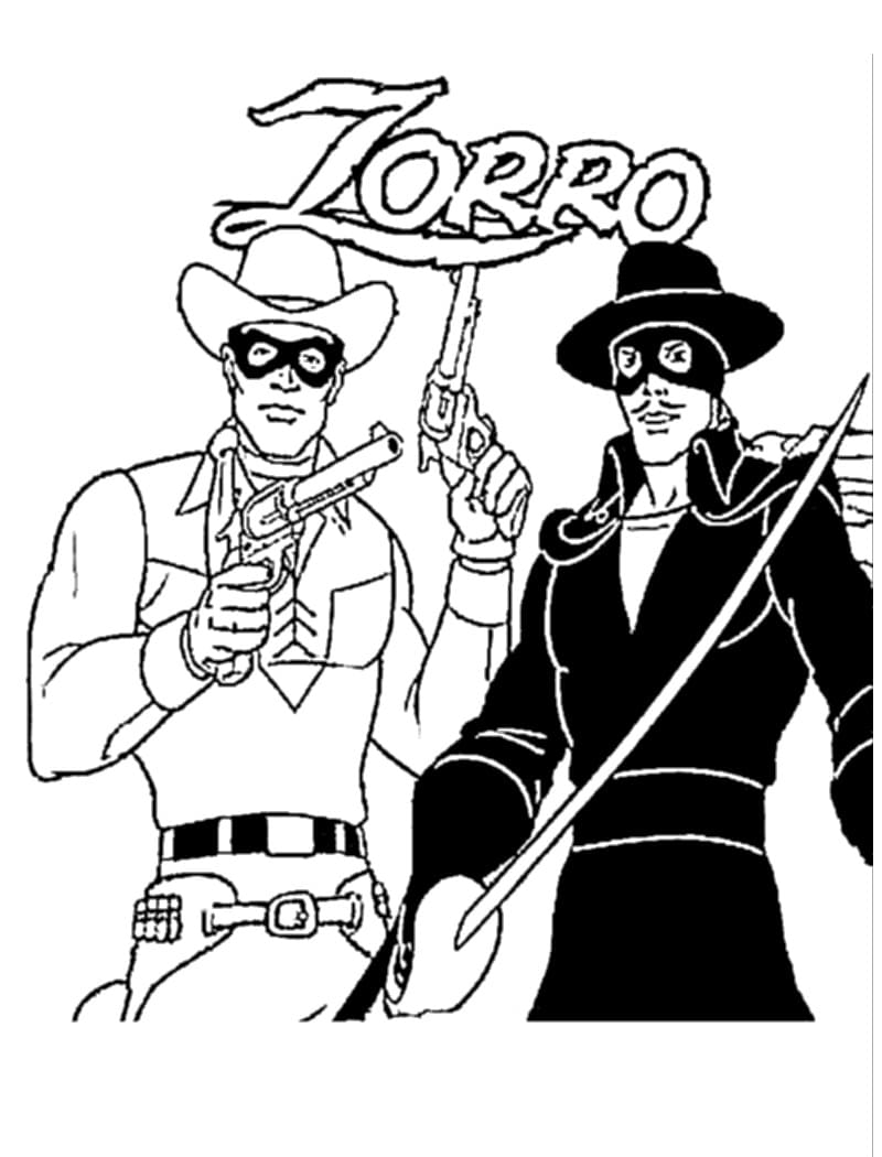 Coloriage Zorro Imprimable