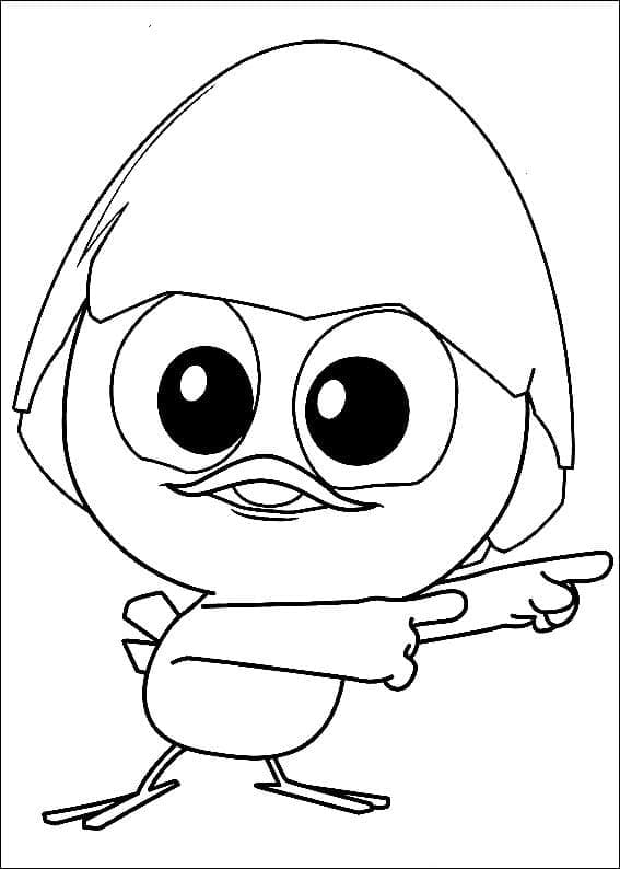 Adorable Calimero coloring page