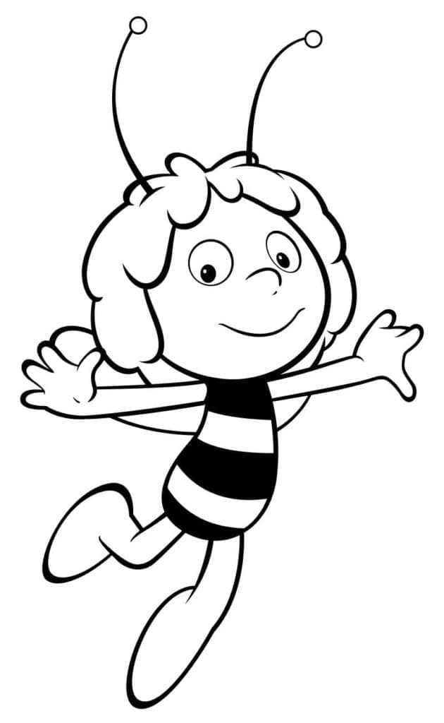 Coloriage Adorable Maya l'Abeille