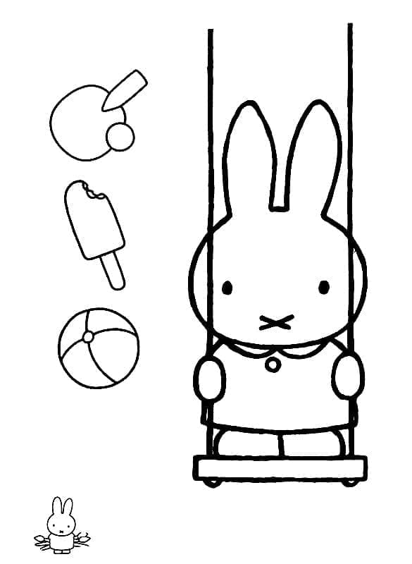 Adorable Miffy coloring page