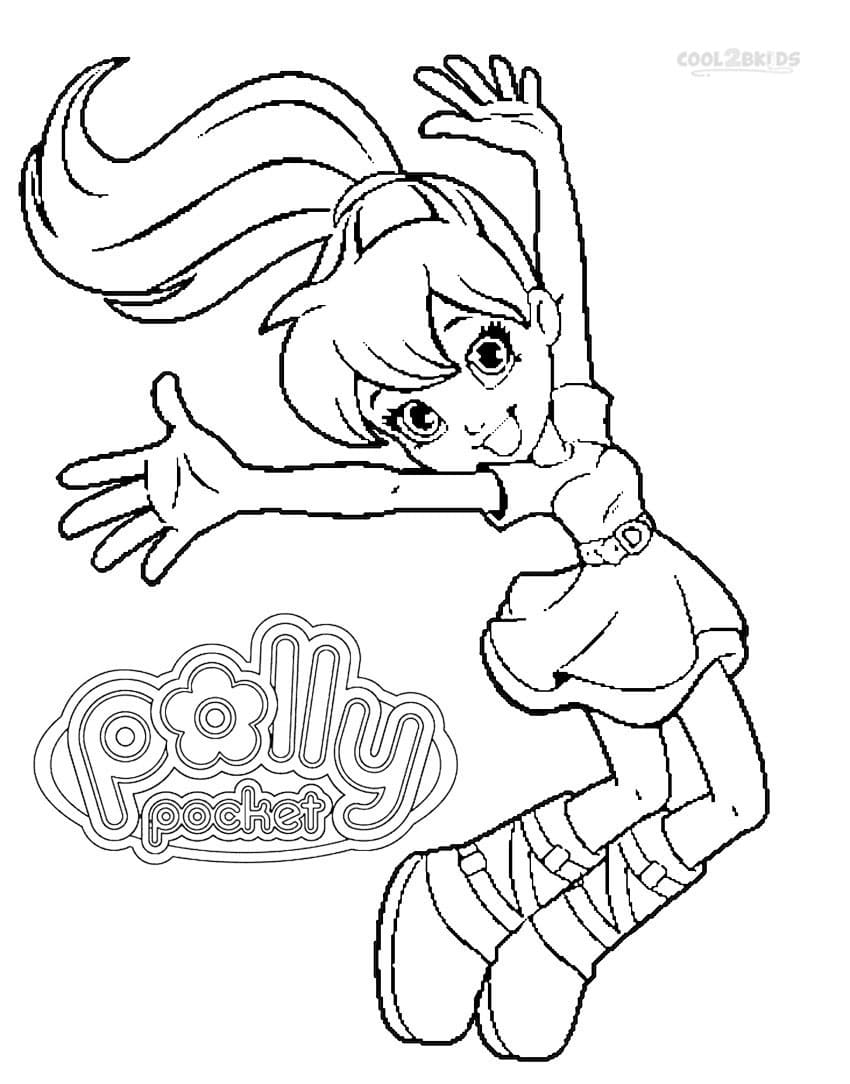 Adorable Polly Pocket coloring page
