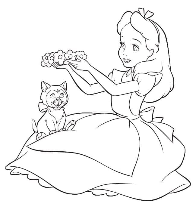 Alice et Dinah coloring page