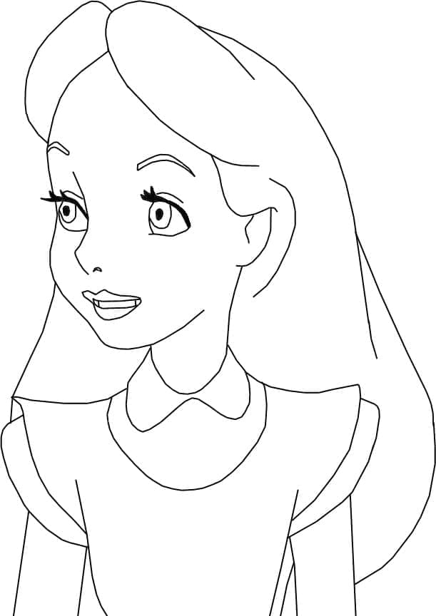 Alice Heureuse coloring page