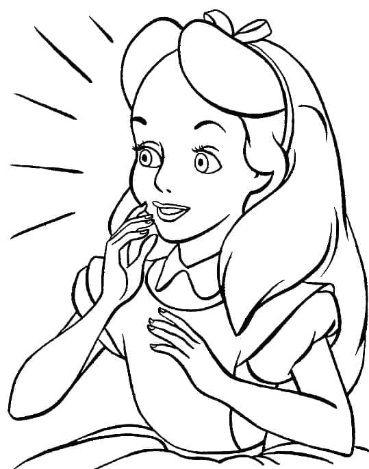 Alice Surprise coloring page