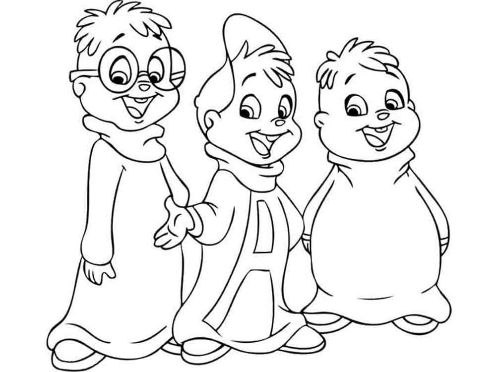 Alvin et les Chipmunks 2 coloring page