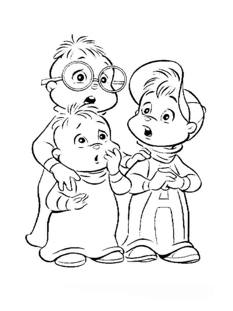 Alvin et les Chipmunks Imprimable coloring page
