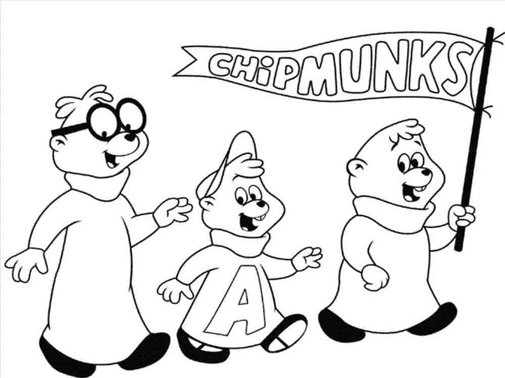 Alvin et les Chipmunks Pour les Enfants coloring page