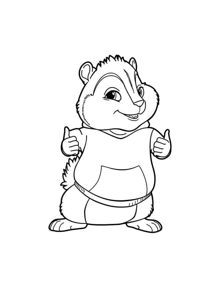 Alvin et les Chipmunks Théodore coloring page