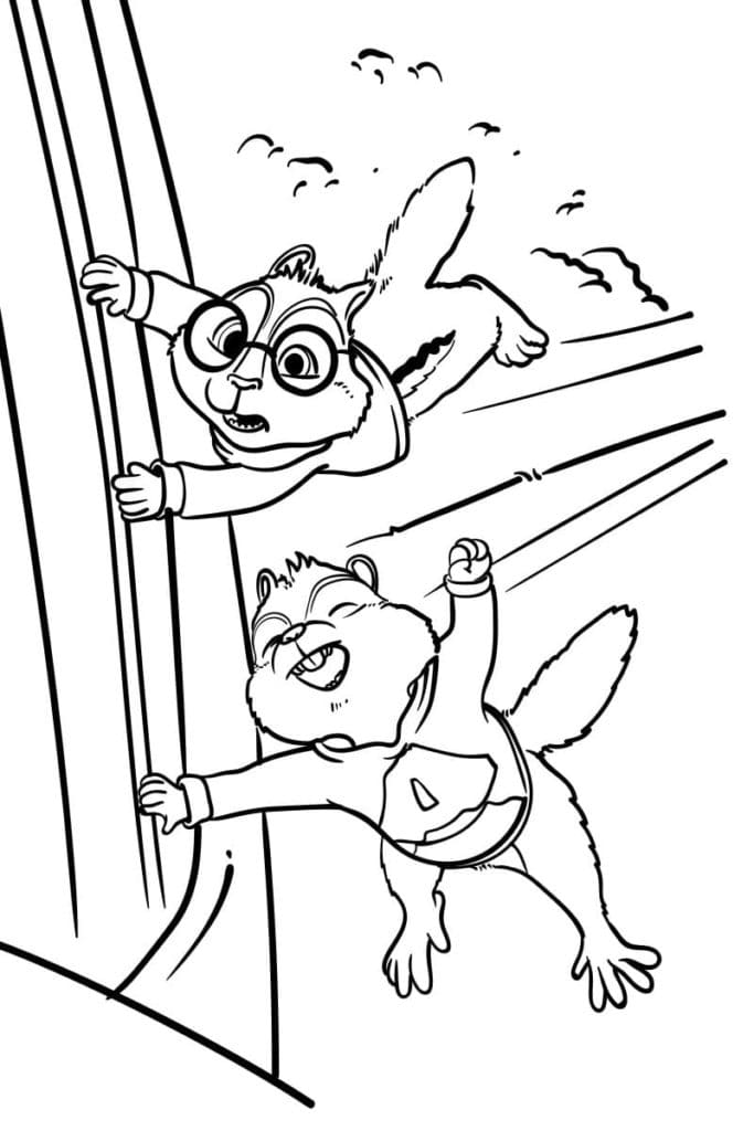 Alvin et Simon coloring page