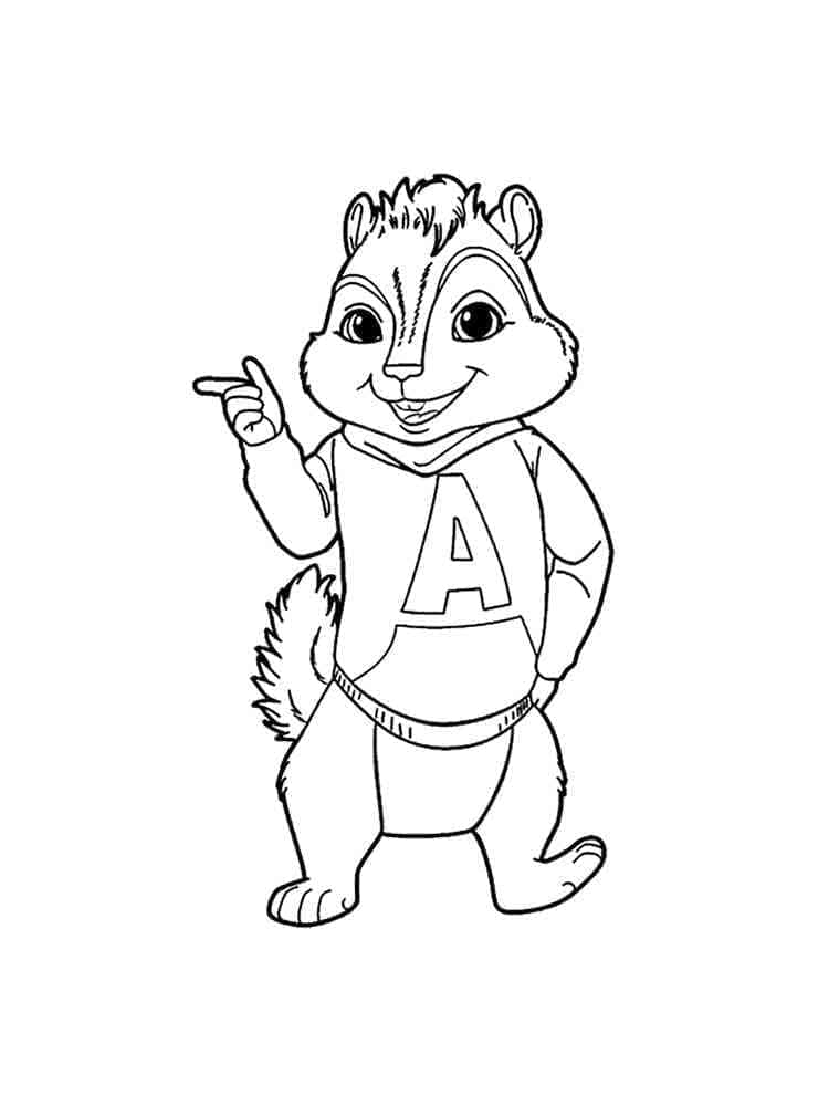 Alvin Souriant coloring page