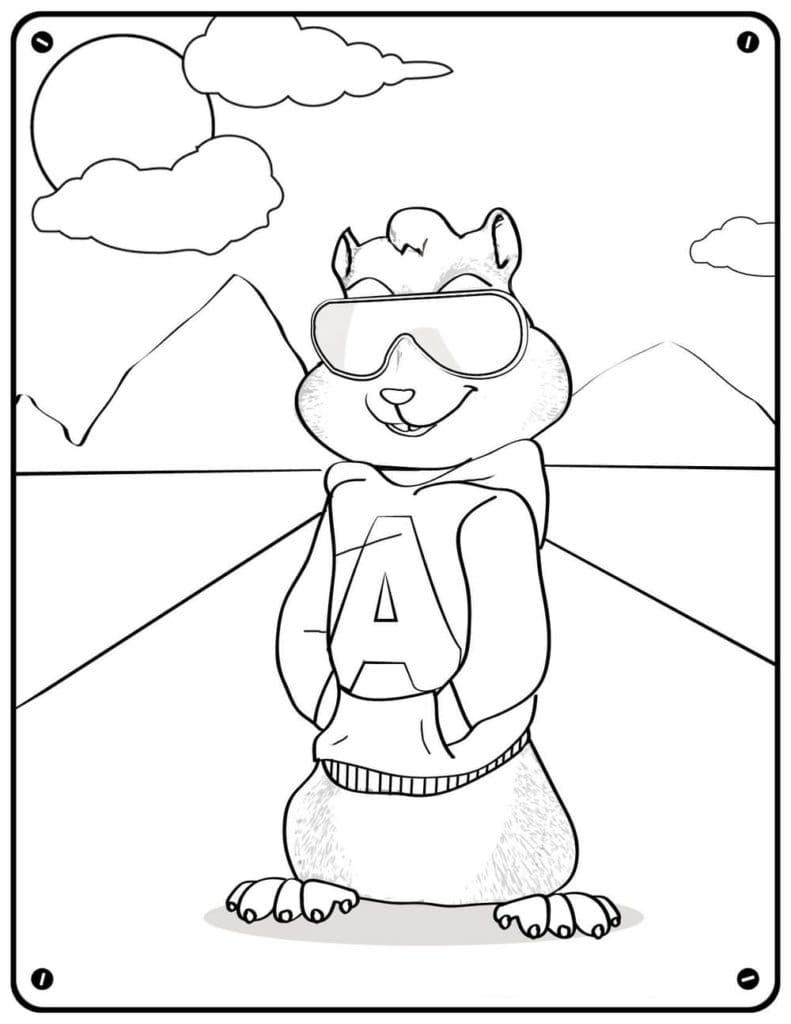 Alvin coloring page