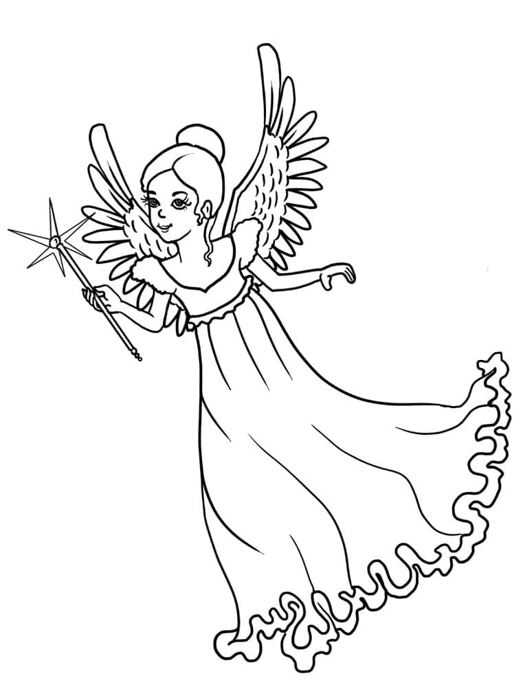 Ange Volant coloring page