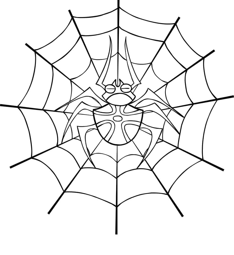 Araignée Sur Toile d’Araignée coloring page
