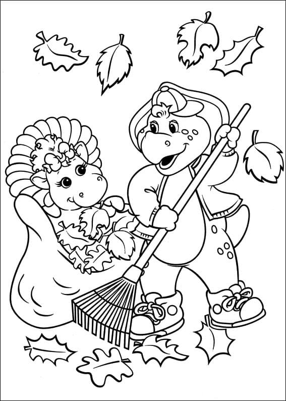 Baby Bop et BJ coloring page