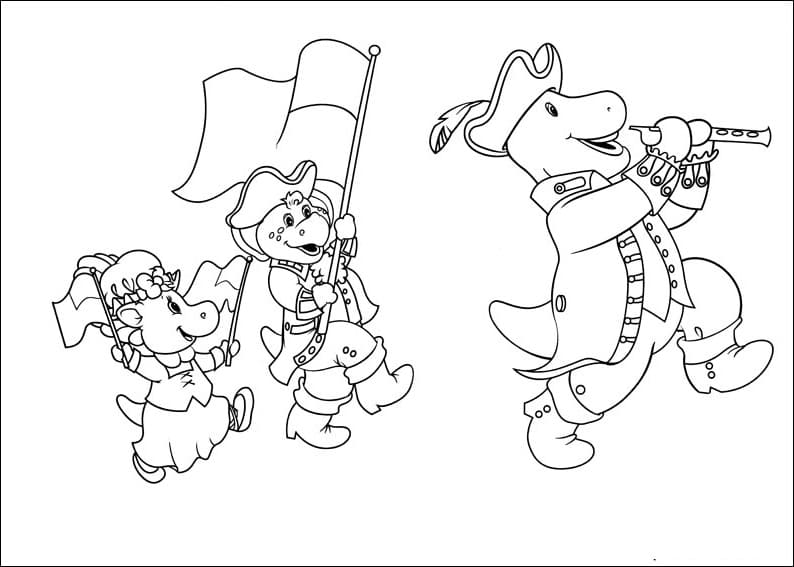 Barney et Ses Amis Pour Enfants coloring page