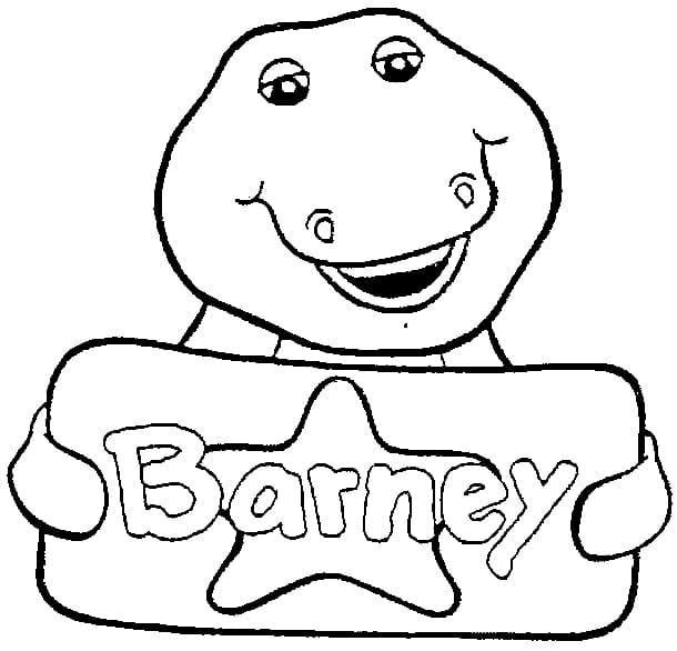 Barney Heureux coloring page