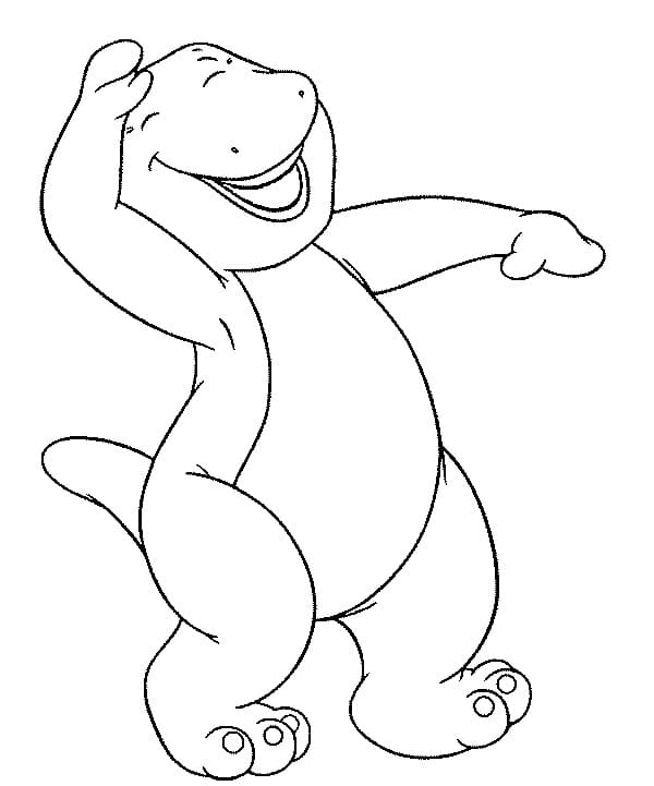 Barney qui Rit coloring page