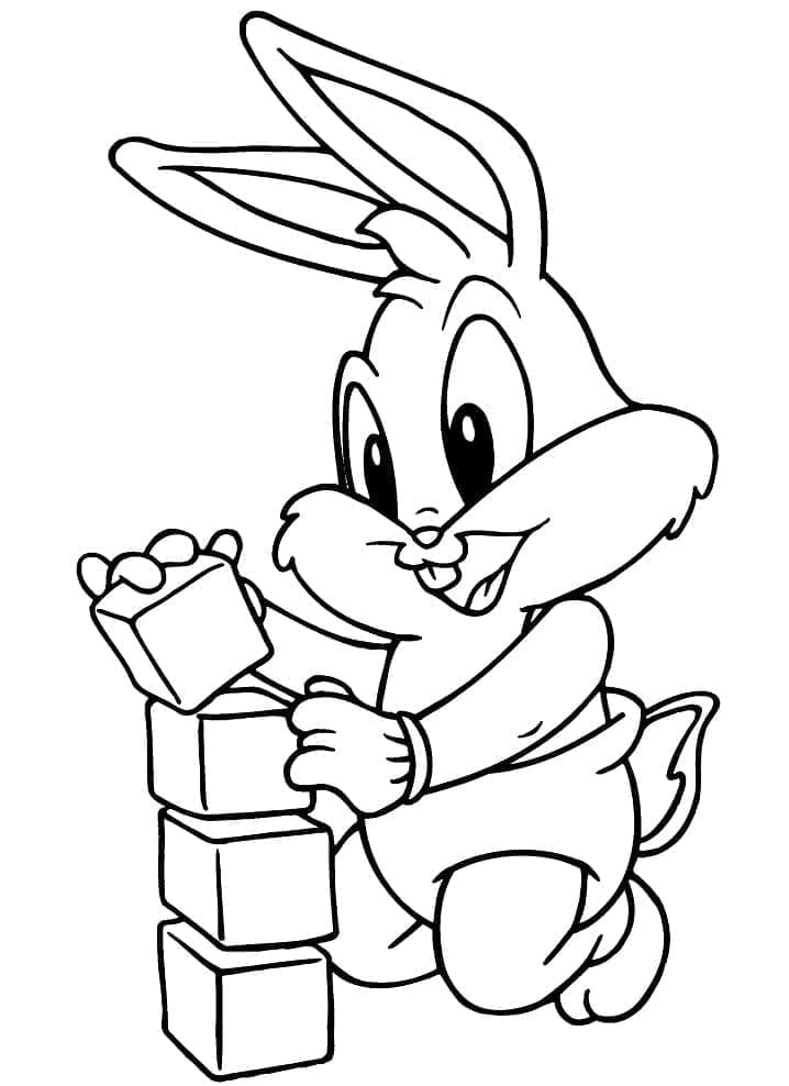 Coloriage Bébé Bugs Bunny