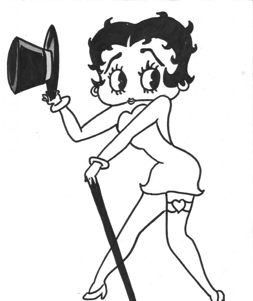 Coloriage Belle Betty Boop