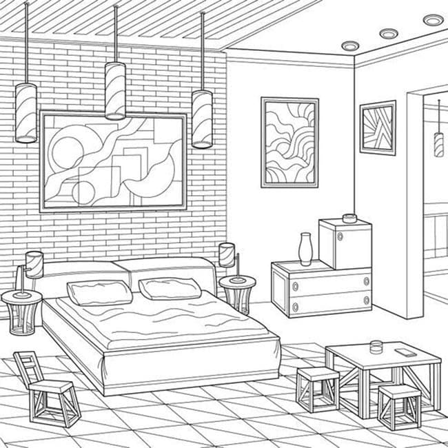 Belle Chambre coloring page