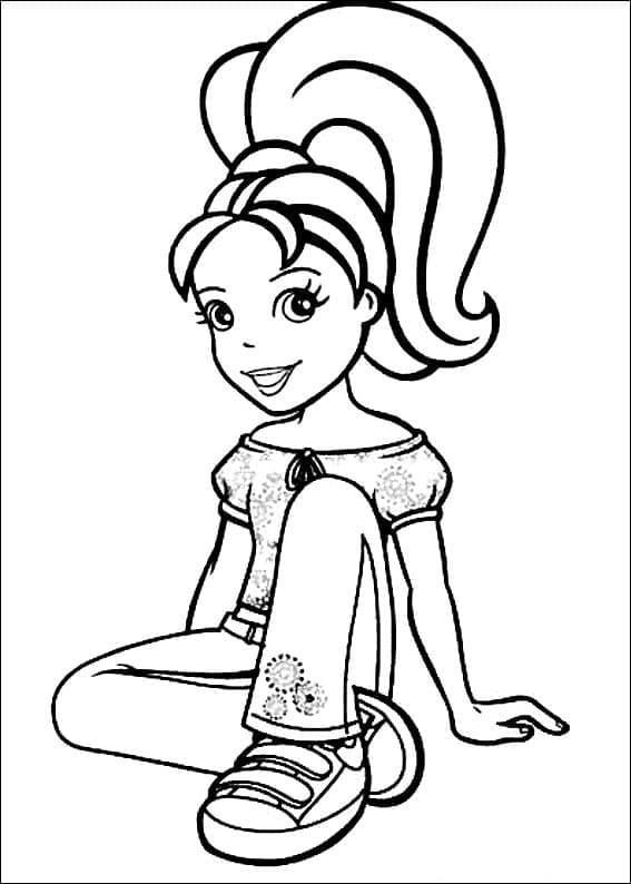 Belle Polly Pocket coloring page