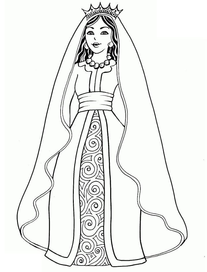 Belle Reine coloring page