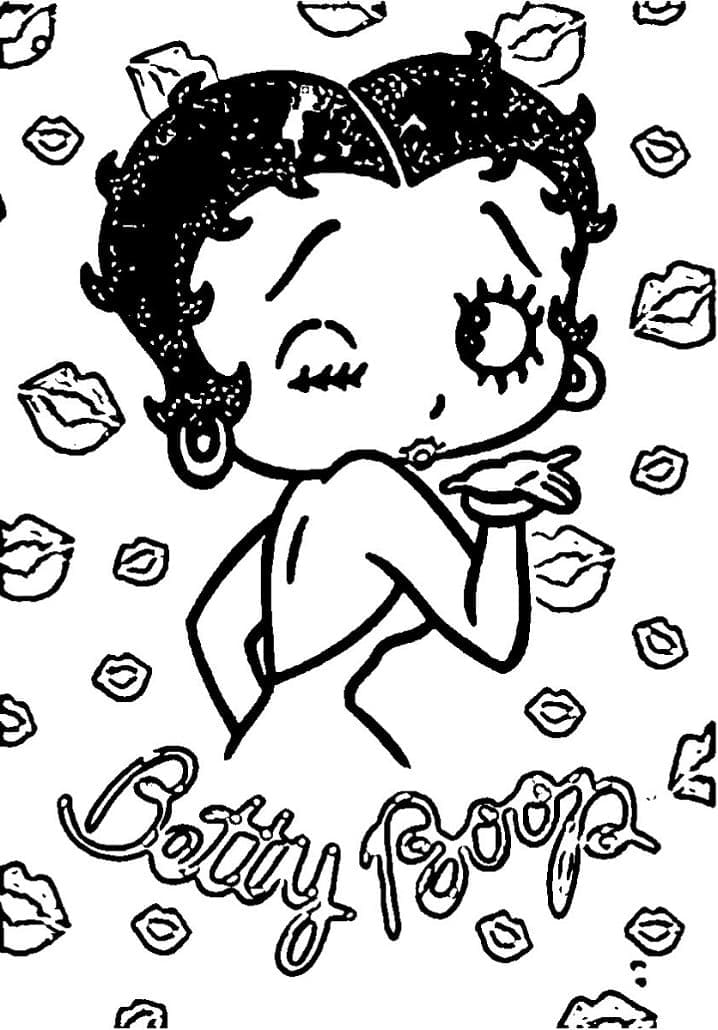 Betty Boop 3 coloring page