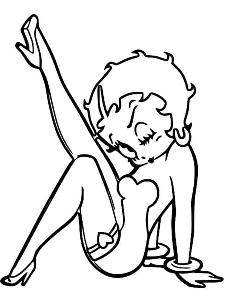 Coloriage Betty Boop 4