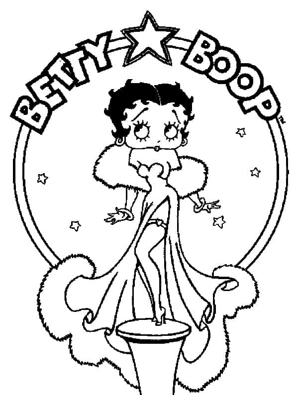 Coloriage Betty Boop 7